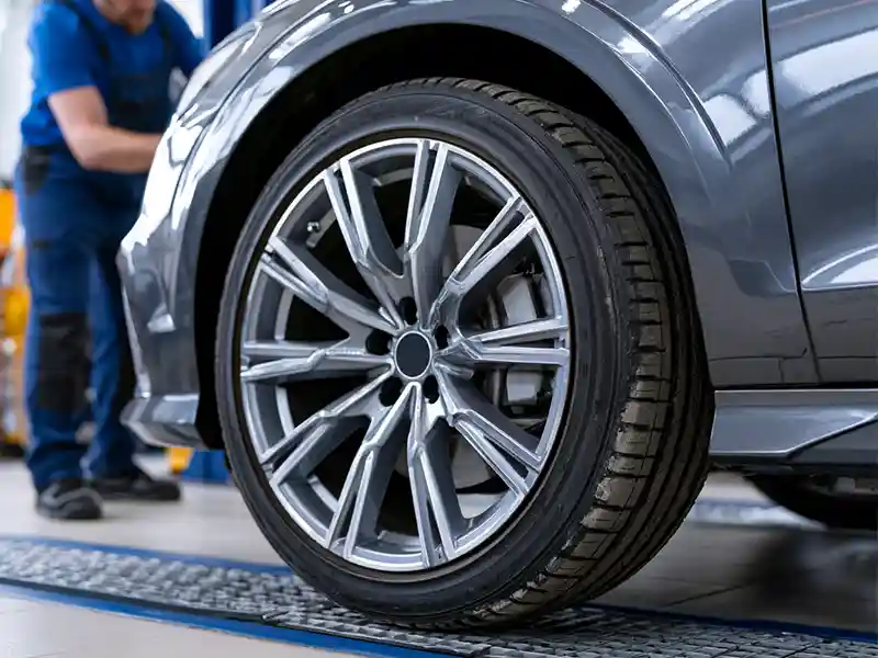 Alloy wheel repair example